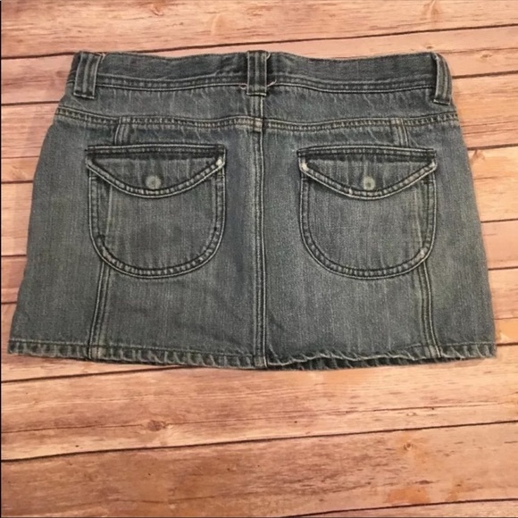 Fossil Denim Skirt Braley Mini Shadow Blue Sz 6 - Picture 2 of 8